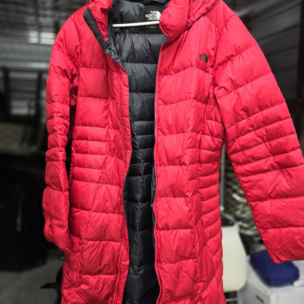 The North Face Red and Black Puffer Jacket